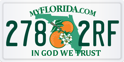 FL license plate 2782RF