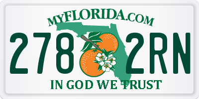 FL license plate 2782RN