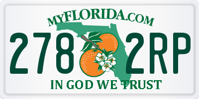 FL license plate 2782RP