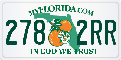 FL license plate 2782RR