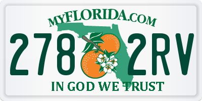 FL license plate 2782RV