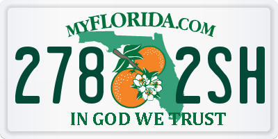 FL license plate 2782SH
