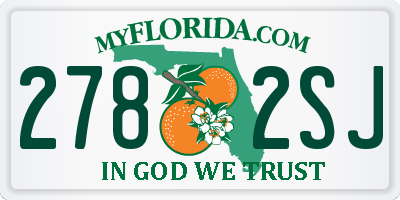 FL license plate 2782SJ