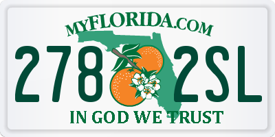 FL license plate 2782SL