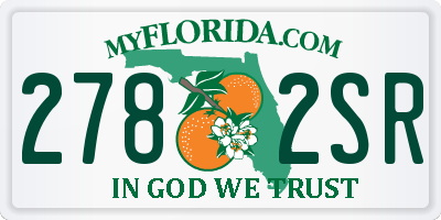 FL license plate 2782SR