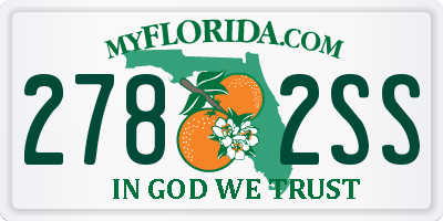 FL license plate 2782SS