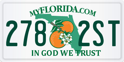 FL license plate 2782ST