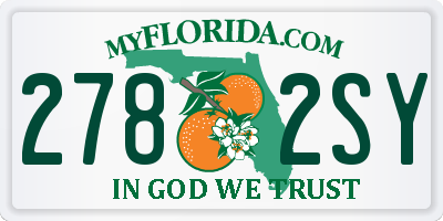 FL license plate 2782SY