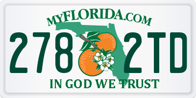 FL license plate 2782TD