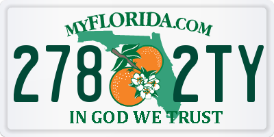 FL license plate 2782TY