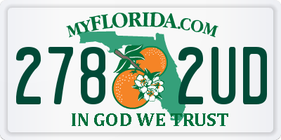 FL license plate 2782UD
