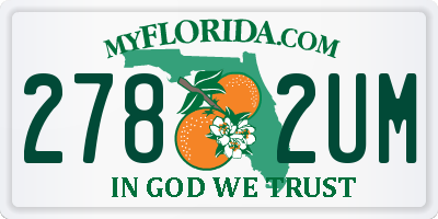 FL license plate 2782UM