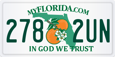 FL license plate 2782UN
