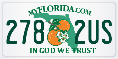 FL license plate 2782US
