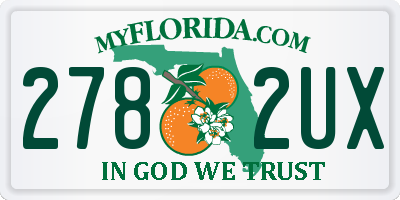 FL license plate 2782UX
