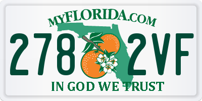 FL license plate 2782VF
