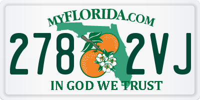 FL license plate 2782VJ