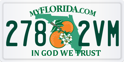 FL license plate 2782VM