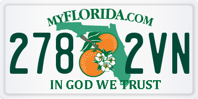 FL license plate 2782VN