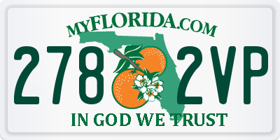 FL license plate 2782VP