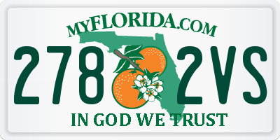 FL license plate 2782VS