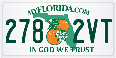 FL license plate 2782VT