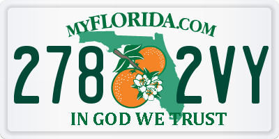 FL license plate 2782VY