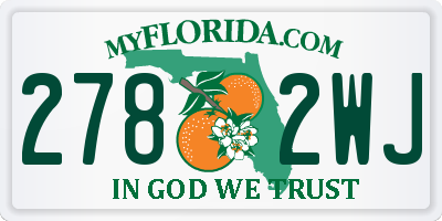 FL license plate 2782WJ
