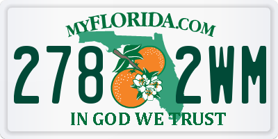 FL license plate 2782WM