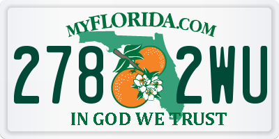 FL license plate 2782WU
