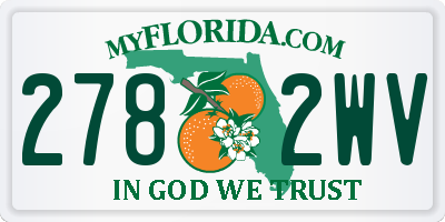 FL license plate 2782WV