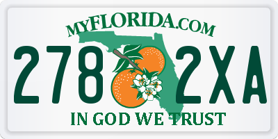 FL license plate 2782XA
