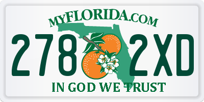 FL license plate 2782XD