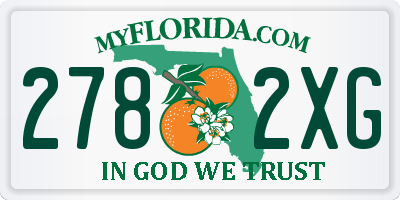 FL license plate 2782XG