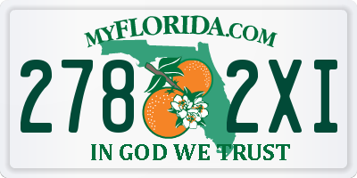 FL license plate 2782XI