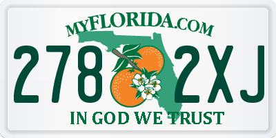 FL license plate 2782XJ