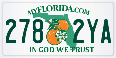 FL license plate 2782YA