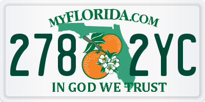 FL license plate 2782YC