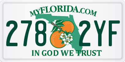 FL license plate 2782YF