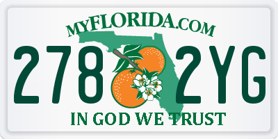FL license plate 2782YG