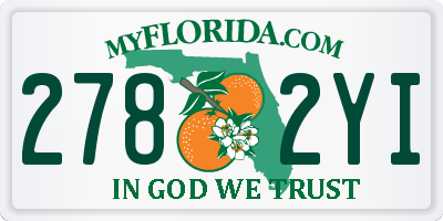 FL license plate 2782YI