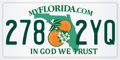 FL license plate 2782YQ