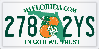 FL license plate 2782YS