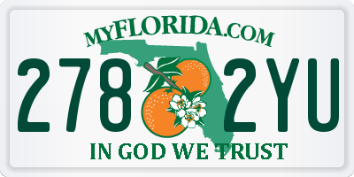 FL license plate 2782YU