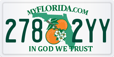 FL license plate 2782YY
