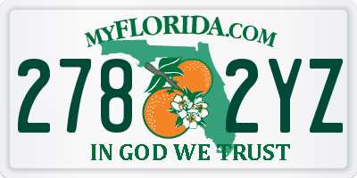 FL license plate 2782YZ
