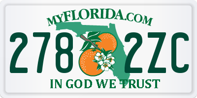 FL license plate 2782ZC