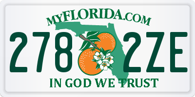 FL license plate 2782ZE
