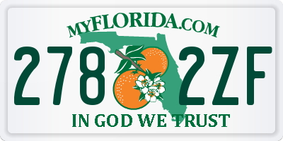FL license plate 2782ZF