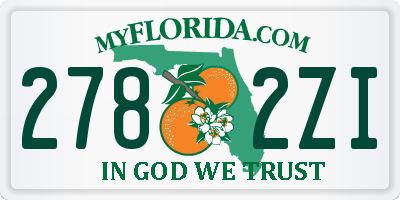 FL license plate 2782ZI